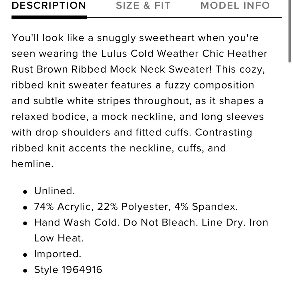Lulu's Rust Orange Crew Neck Sweater - Picture 3 of 7